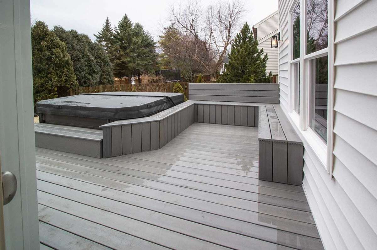 A home exterior gets a dose of luxury with a customized outdoor spaces like a deck and hot tub. https://www.hogandesignandconstruction.com/addition-project-sheffield-lane